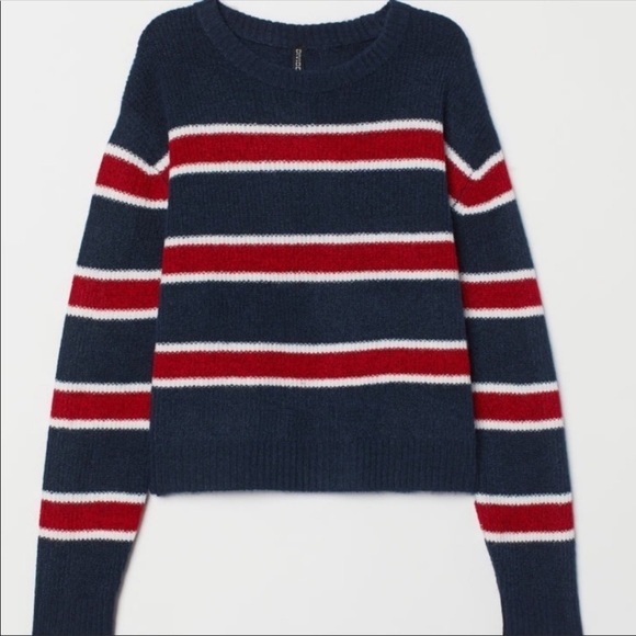 Divided striped soft fuzzy knit sweater size‎ Small - Picture 1 of 8